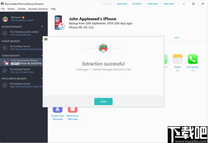 Reincubate iPhone Backup Extractor下载,数据恢复,数据还原
