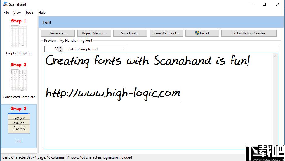 Scanahand下载,字体制作,字体工具